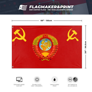 The Democratic Republic of the Russian Federation of communista worldsa flag (tagasuporta ng Ukraine)