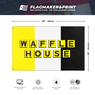 Team Waffle House flag (Mr. Waffle)