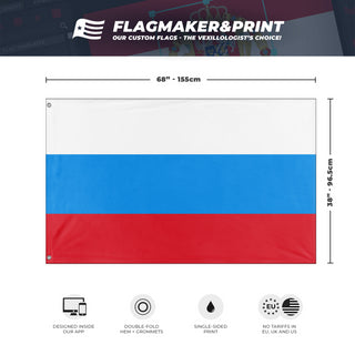 Russia Flag with Emblem 1991-1993