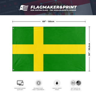 Keeling Islands Sweden flag (Flag Mashup Bot)