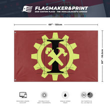 Load image into Gallery viewer, Syndicalist Student Union of Igenium flag (Nico Bartels)