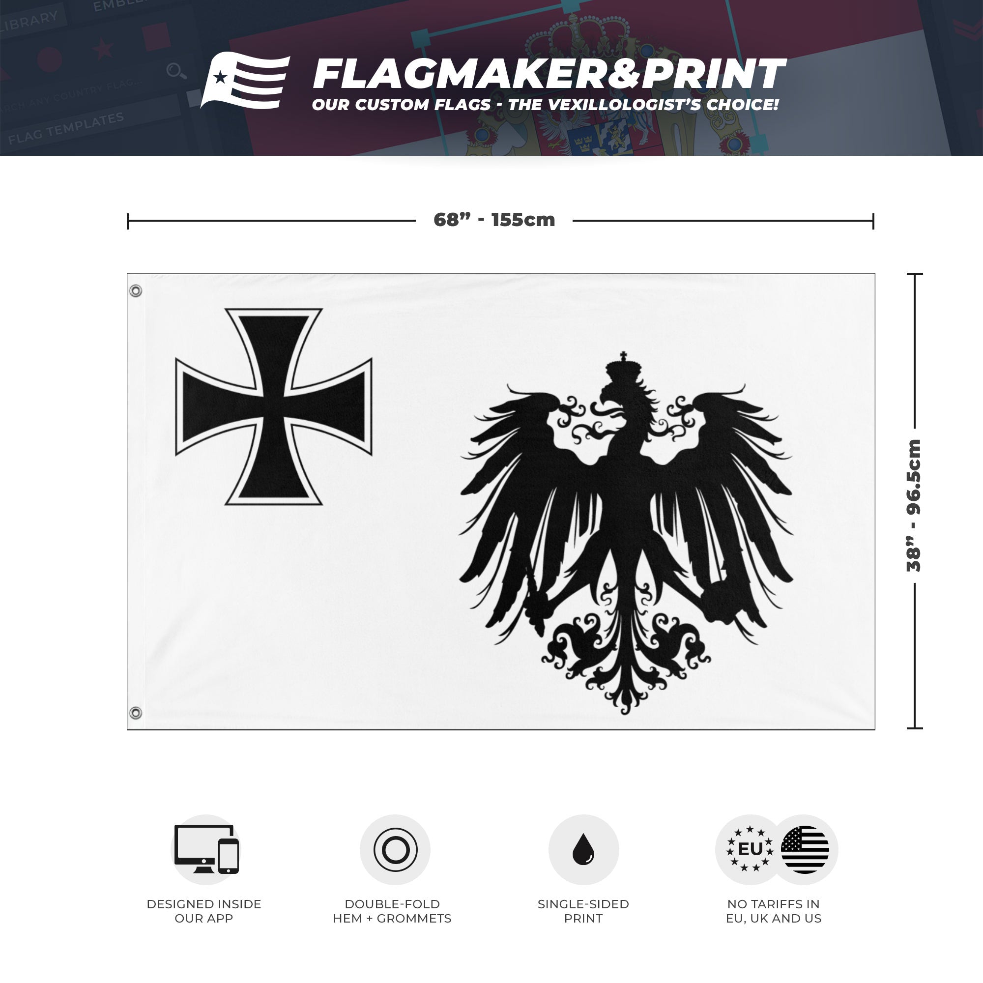 empire of the germans (war flag) flag (discopanzer) – Flagmaker & Print