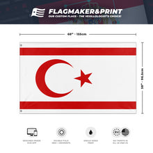 Load image into Gallery viewer, Turkish Republic of Northern Belarus flag (Flag Mashup Bot)
