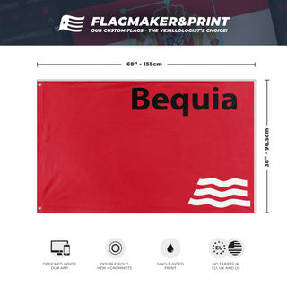 Canadian Red Bequia flag (Flag Mashup Bot)