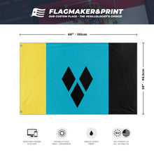 Load image into Gallery viewer, Saint Vincent and the Bahamas flag (Flag Mashup Bot)