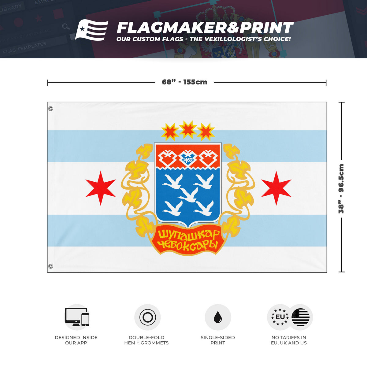 Cheboksary Heritage flag (Beckernb) – Flagmaker & Print