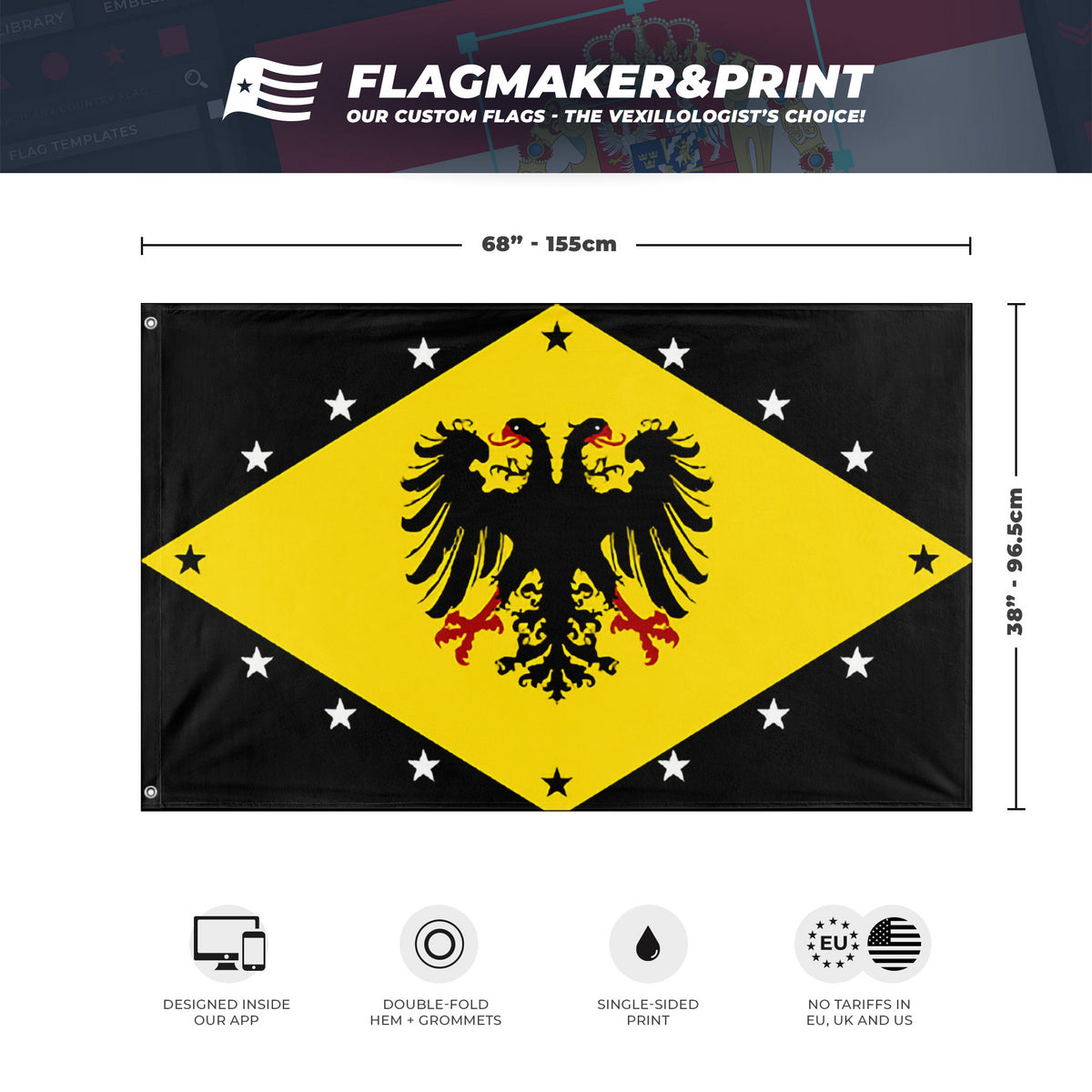 Danubian Federation flag (DasStrichmaennchen) (Hidden) – Flagmaker & Print