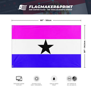 Federal Republic of black star island flag (mema)