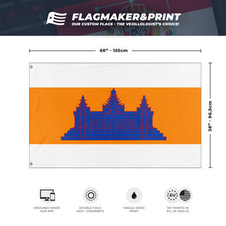 Orange Free Cambodia flag (Flag Mashup Bot)