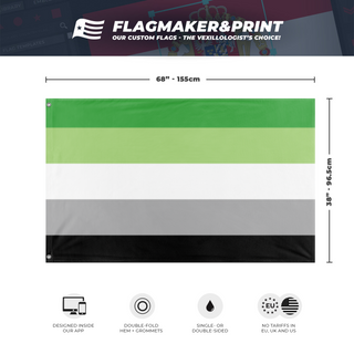 Aromantic flag ( )