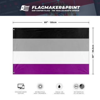 Asexual flag ( )