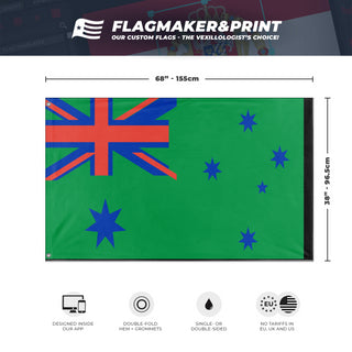 Heard Island and McDonald Caledonia flag (Flag Mashup Bot)