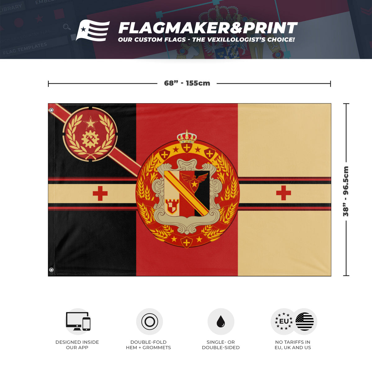 Crozhike Republic flag (Dwayne) – Flagmaker & Print