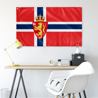 Norwegian Coat of arms flag