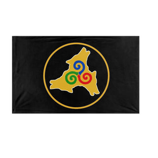 Celtic Wolf Triskelion flag (Cymry) (Hidden)