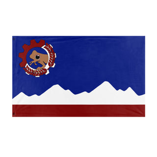 The Union of Amphibian Mountain Republics flag 2.0 flag (Comrade Frog)