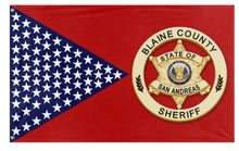 Load image into Gallery viewer, The new Blaine County Sheriff Office flag (M.J.W)