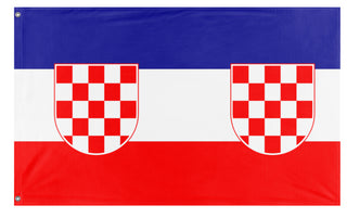 Empire of Croatia (Redesign From Kyiv Mapping) flag (The British Empire Army)