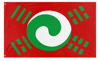 Byelorussian Soviet Socialist Korea flag (Flag Mashup Bot)